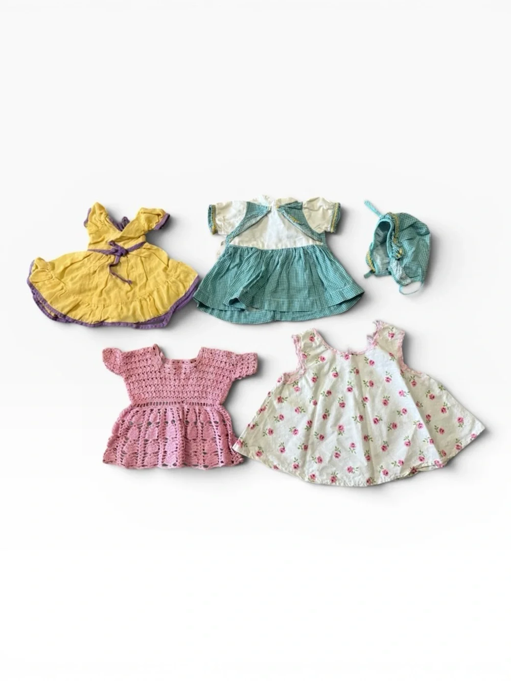 Collection of Vintage Doll Clothing - Variety of Handmade & Manufactured Items